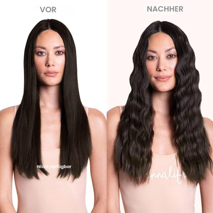 Echthaar Clip Ins Dunkelbraun 50cm - 150g