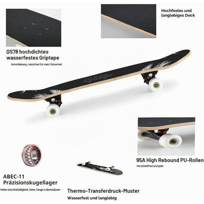 31 Zoll Skateboard – Robustes Ahornbrett für Anfänger & Profis