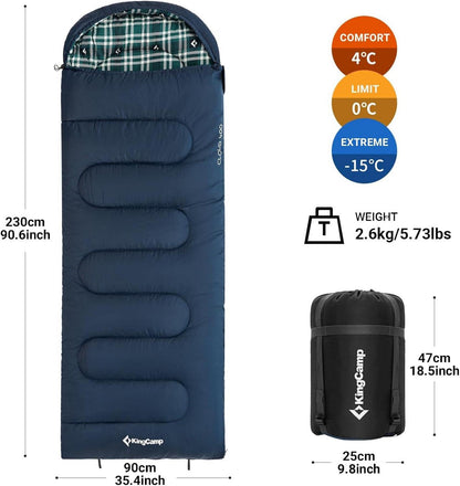 KingCamp Schlafsack Outdoor Warmer Deckenschlafsack 400g