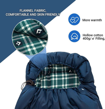 KingCamp Deckenschlafsack Outdoor 3-4 Jahreszeiten 400g Füllung - NavyR