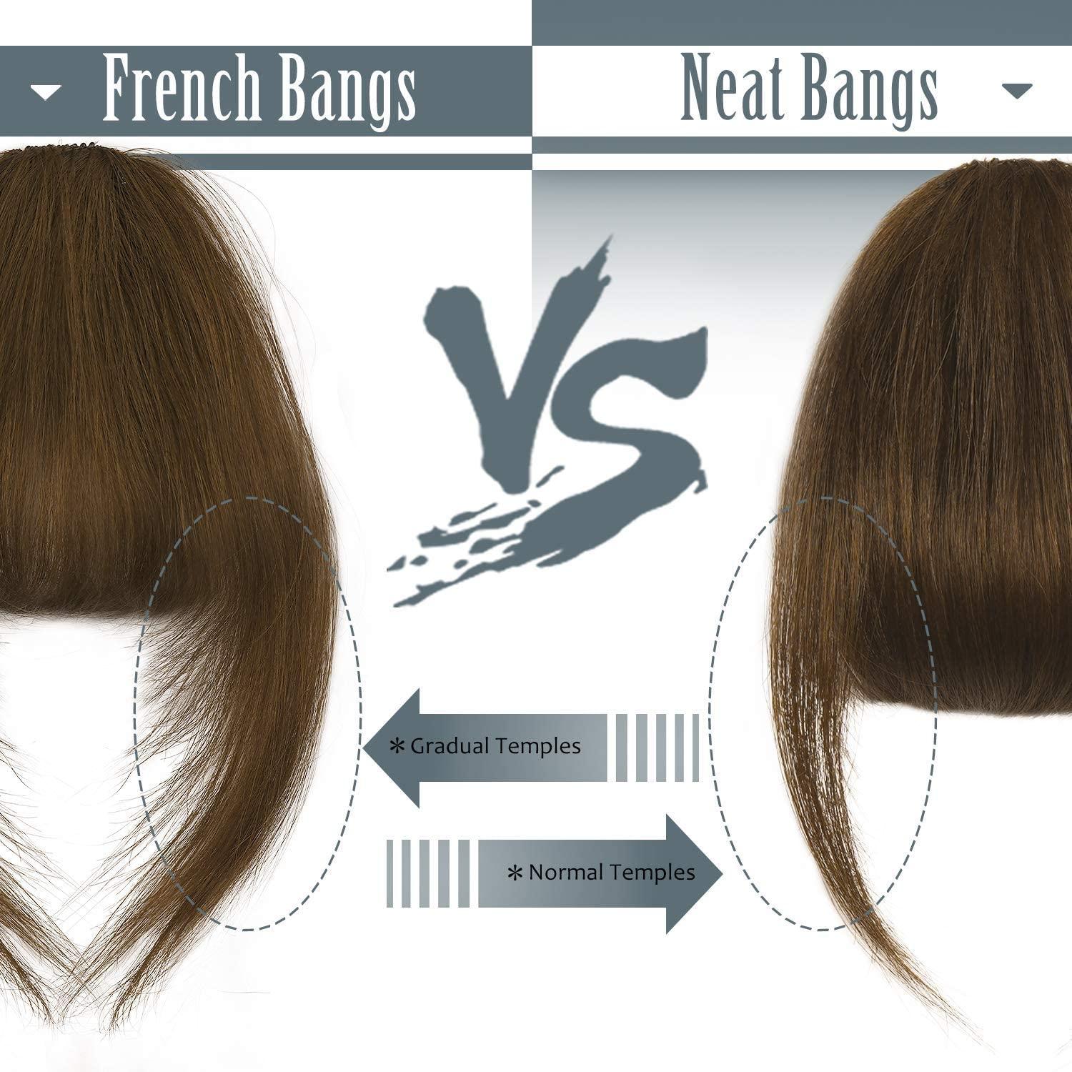 Echthaar Clip in Pony Haarverlängerung Bangs - Hellblond Fringe