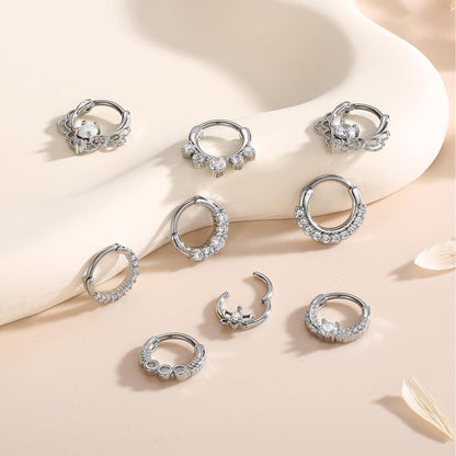 9x Nasenring Set | Septum, Daith, Helix | 16G Edelstahl