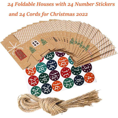 Adventskalender zum Befüllen 24 DIY Haus Weihnachten 2026