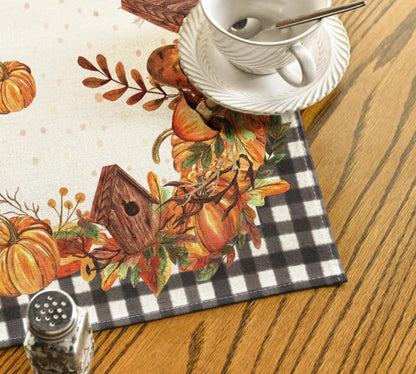 Artoid Mode Büffelkaro Herbst Tischdecke 85x85 cm Orange