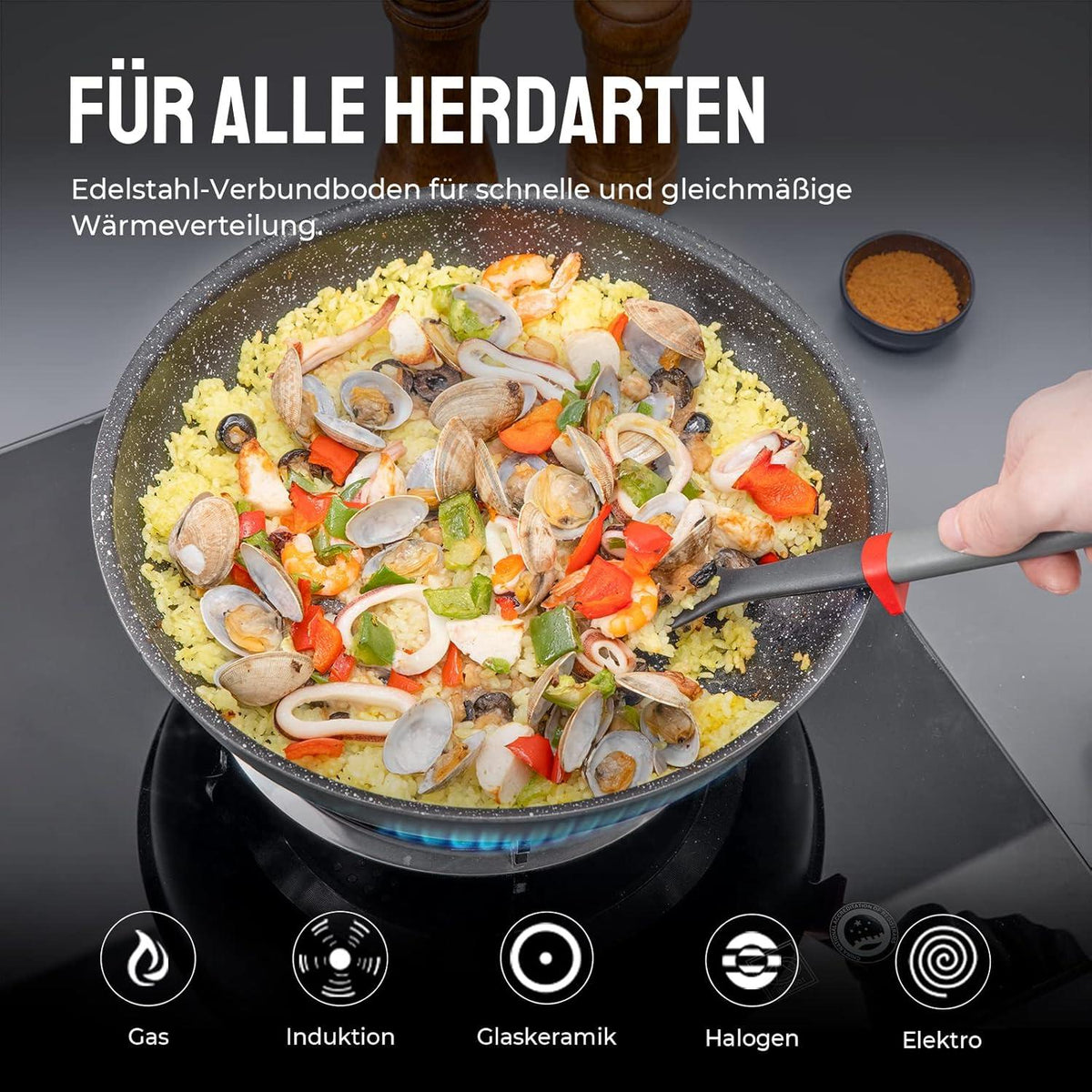 Fadware Pfannen-Set 4-tlg. | 20+24+28 cm | Antihaft | für alle Herdarten | backofenfest