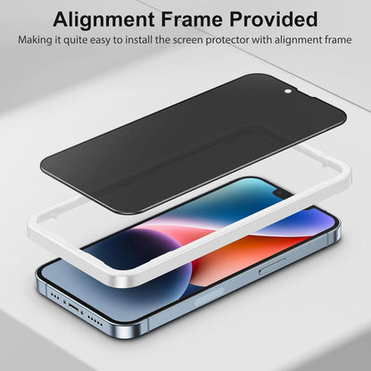 Sichtschutzfolie für iPhone 14 2022, 9H Härte, Anti-Spy, 6,1 Zoll, 2