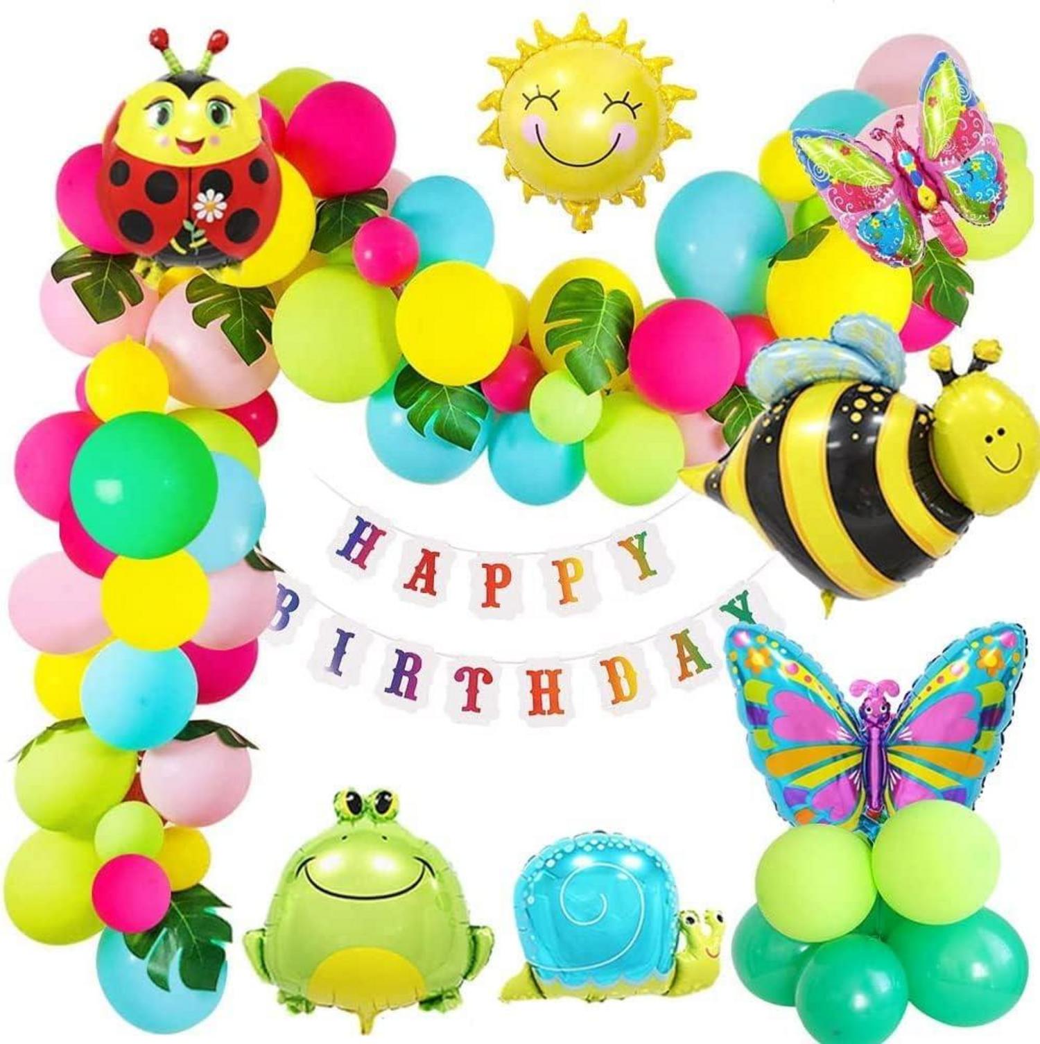 Kindergeburtstagsdekoration Set Garten Party Deko Luftballons Tier