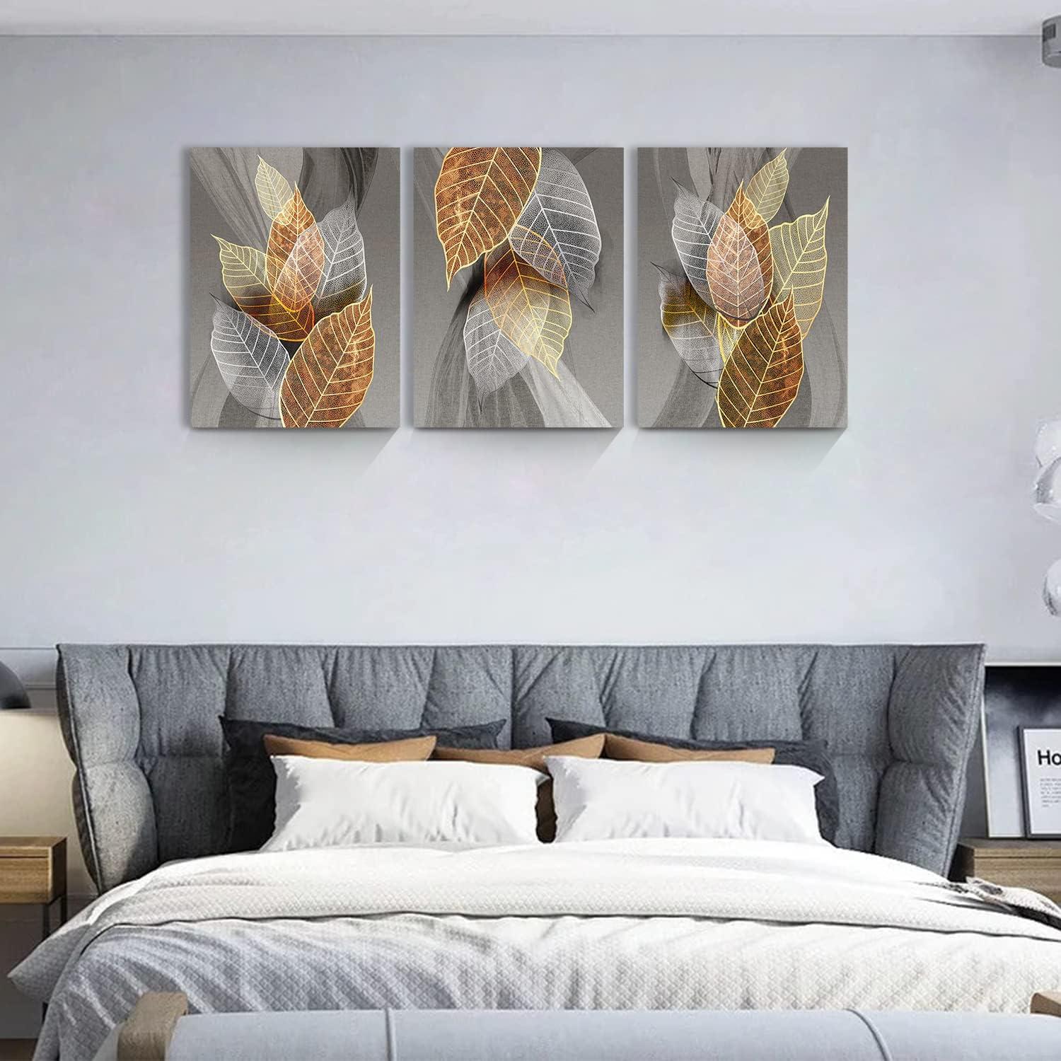 Bilder Blätter Natur Golden Pflanzen Wandbild Leinwandbild