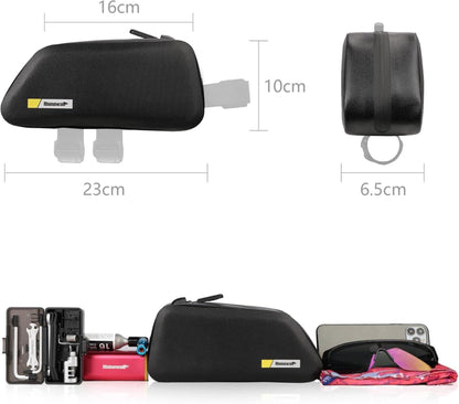 Fahrradtasche Rahmentasche 1.5L Wasserdicht Fronttasche Schwarz
