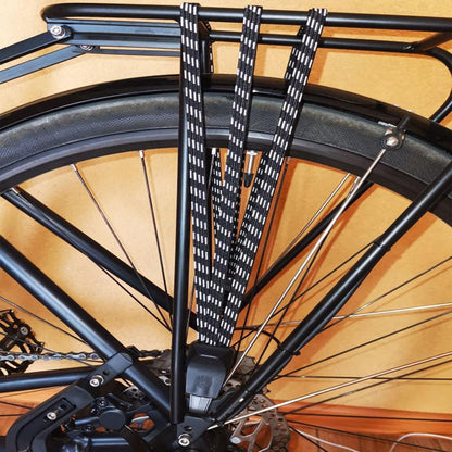 3er Set Fahrrad Spanngurte Gepäckträger verstellbar 70cm, Motorrad Auto LKW Anhänger Haken Lasten sichern