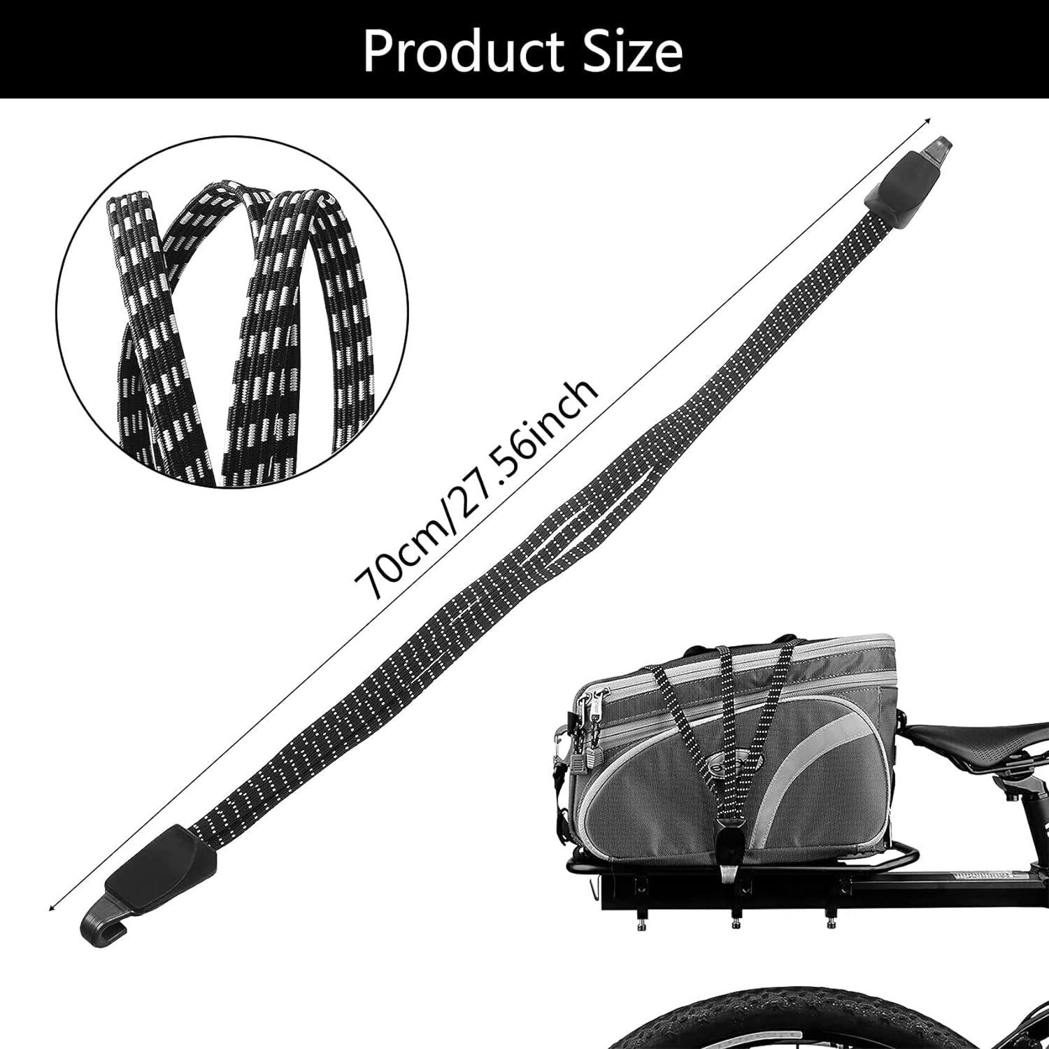 3er Set Fahrrad Spanngurte Gepäckträger verstellbar 70cm - Motorrad LKW Auto
