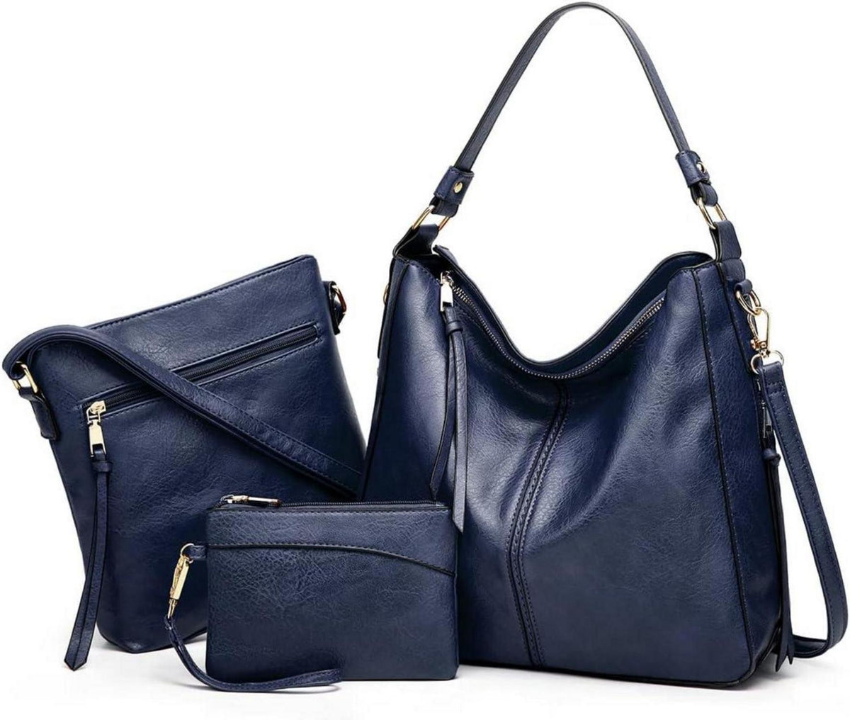 Pahajim Handtaschen und Geldbörsen Set Damen PU Leder mit
