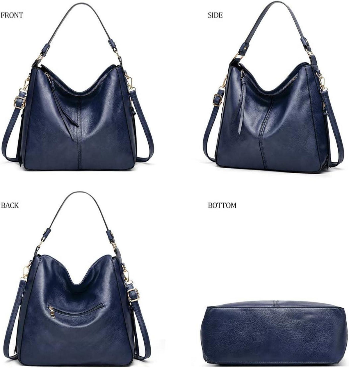 Pahajim Handtaschen Geldbörse Set Damen Schultertasche PU Leder Hobo Tasche