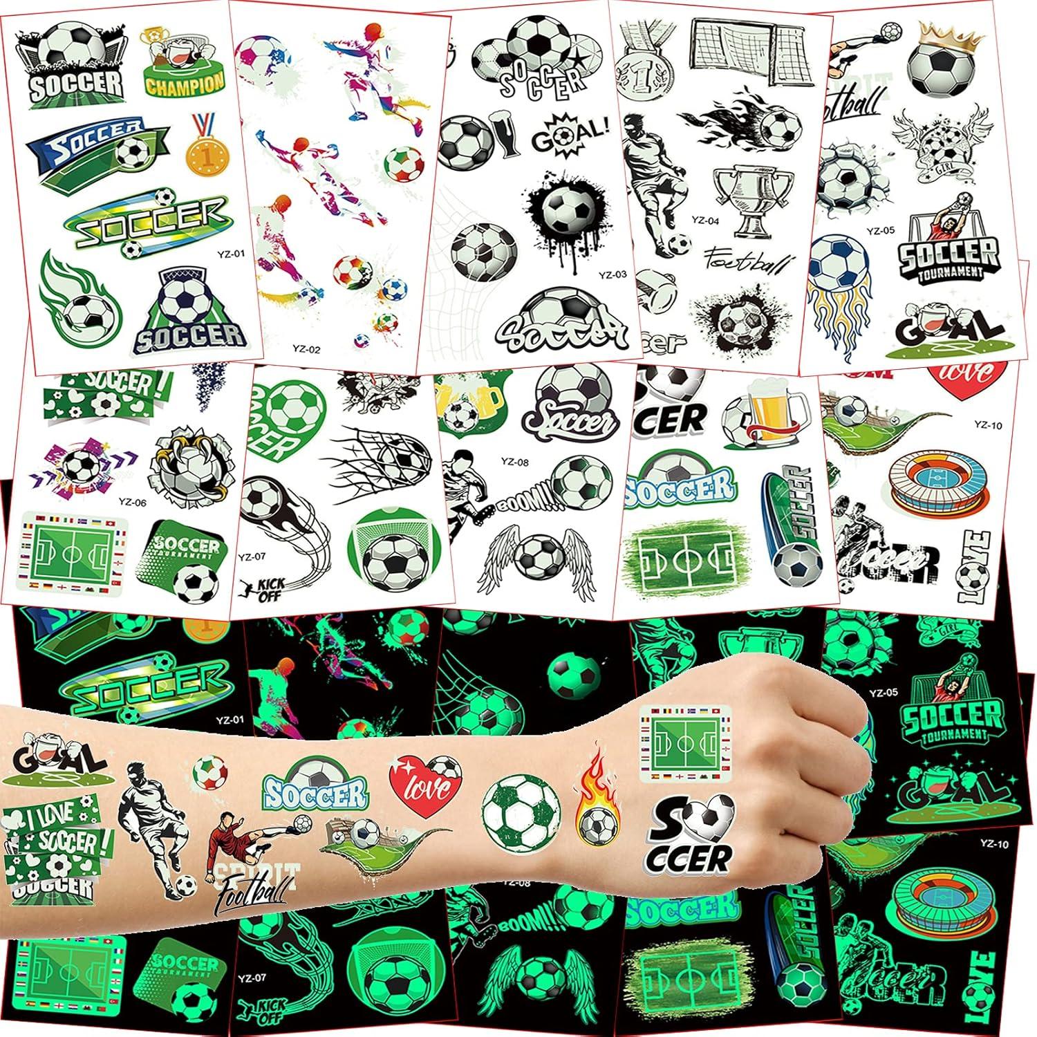 Fußball Tattoo Kinder Leuchten Dunkeln Mitgebsel Weihnachtsgeschenke