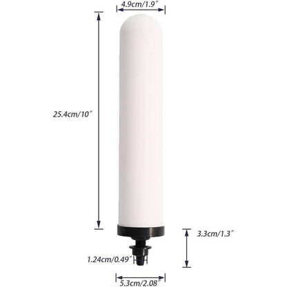 Keramik Wasserfilter 25,4 cm – 4er Set mit Aktivkohle