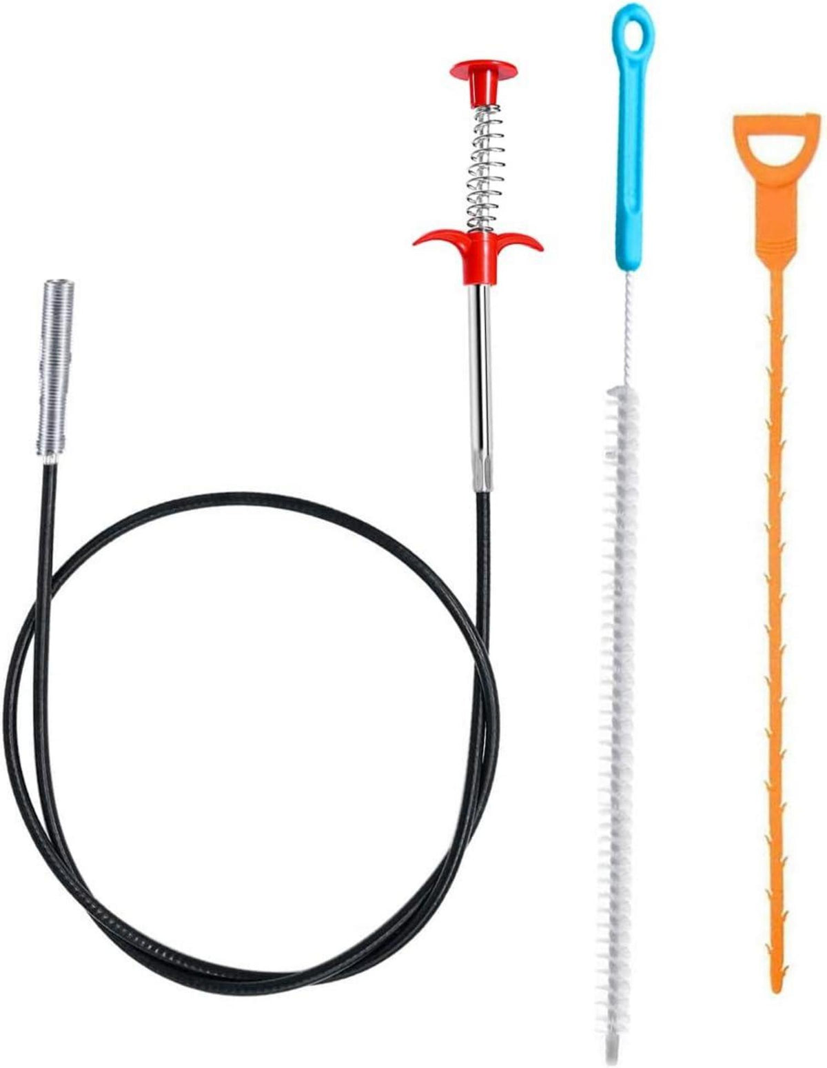 Abflussspirale 3 Stück Reinigungsset für Spülbecken & Abflüsse