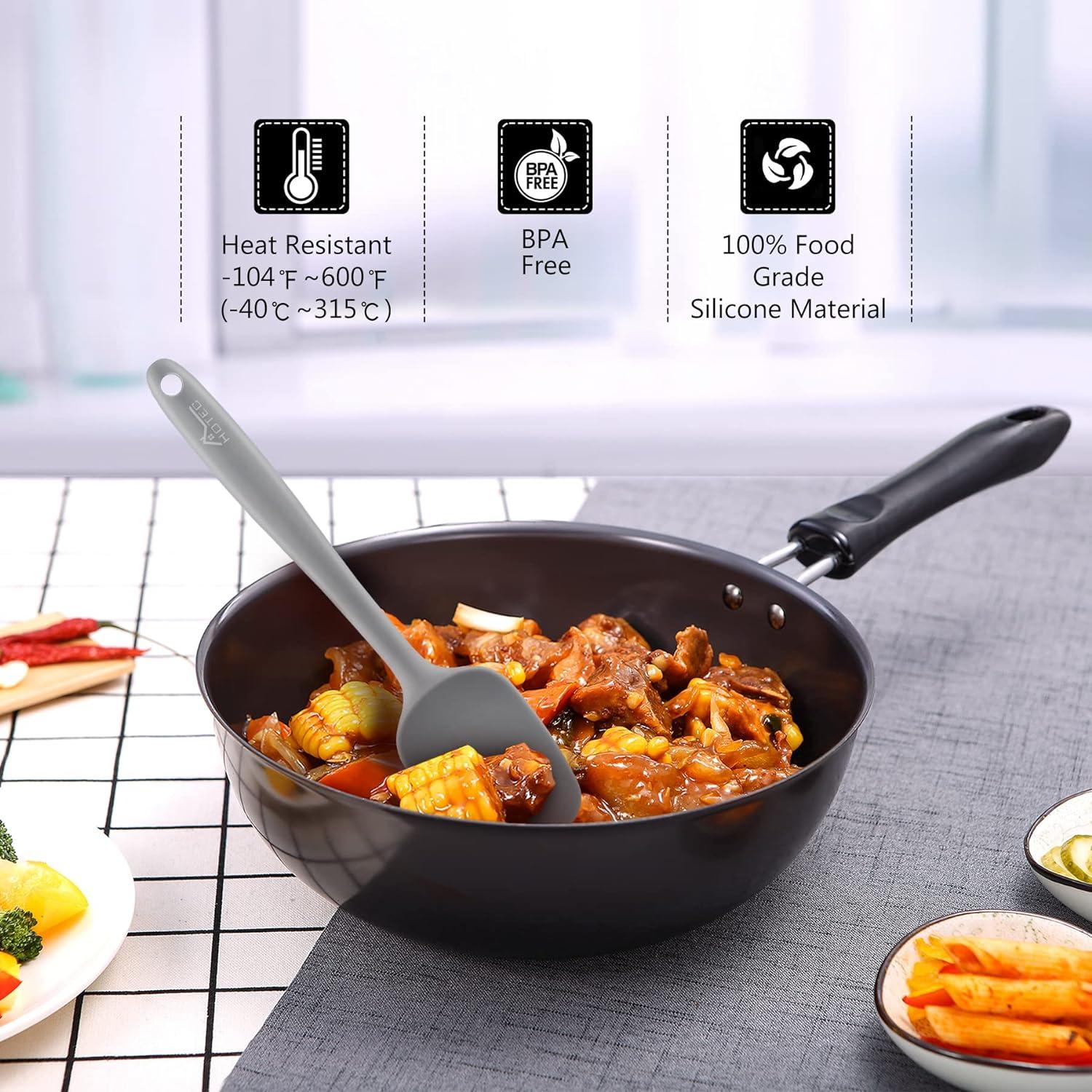 Silikon Pfannenwender-Set Backen Kochen Mischen hitzebeständig 5 Stück