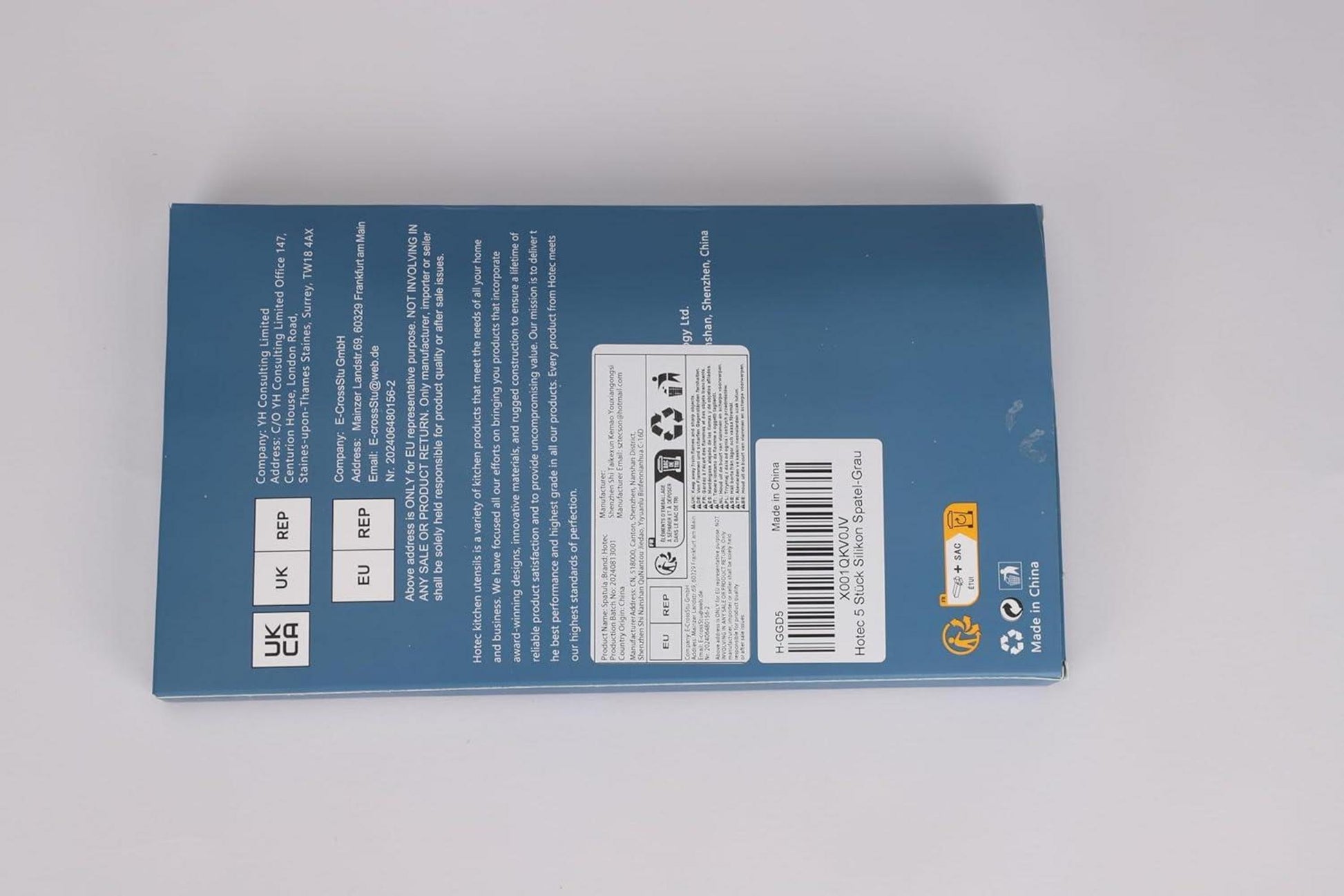 HOTEC Pfannenwender-Set aus Silikonkautschuk, hohe Hitzebeständigkeit, antihaftbeschichtet, spülmaschinenfest, BPA-frei