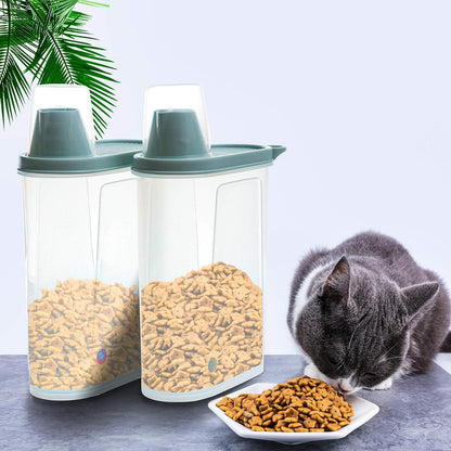 2er-Pack Luftdichte Aufbewahrungsbehälter für Hunde- und Katzenfutter 2300ml