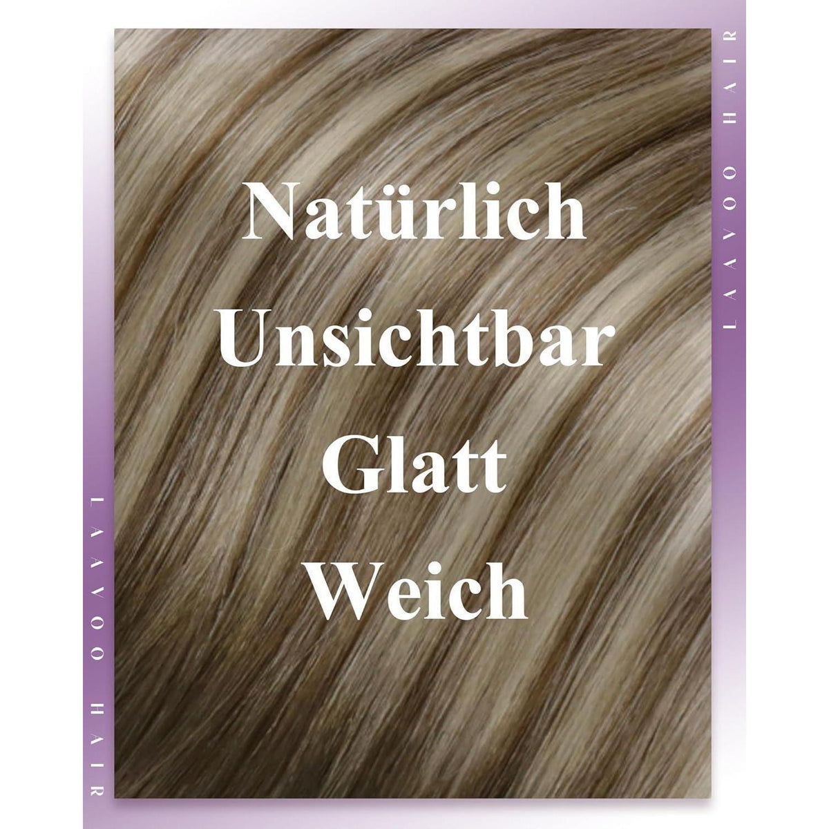 Echthaar Tressen Balayage Braun Ombre 40cm