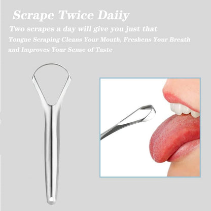 Zungenreiniger Edelstahl Tongue Scraper Zungenschaber Mundhygiene