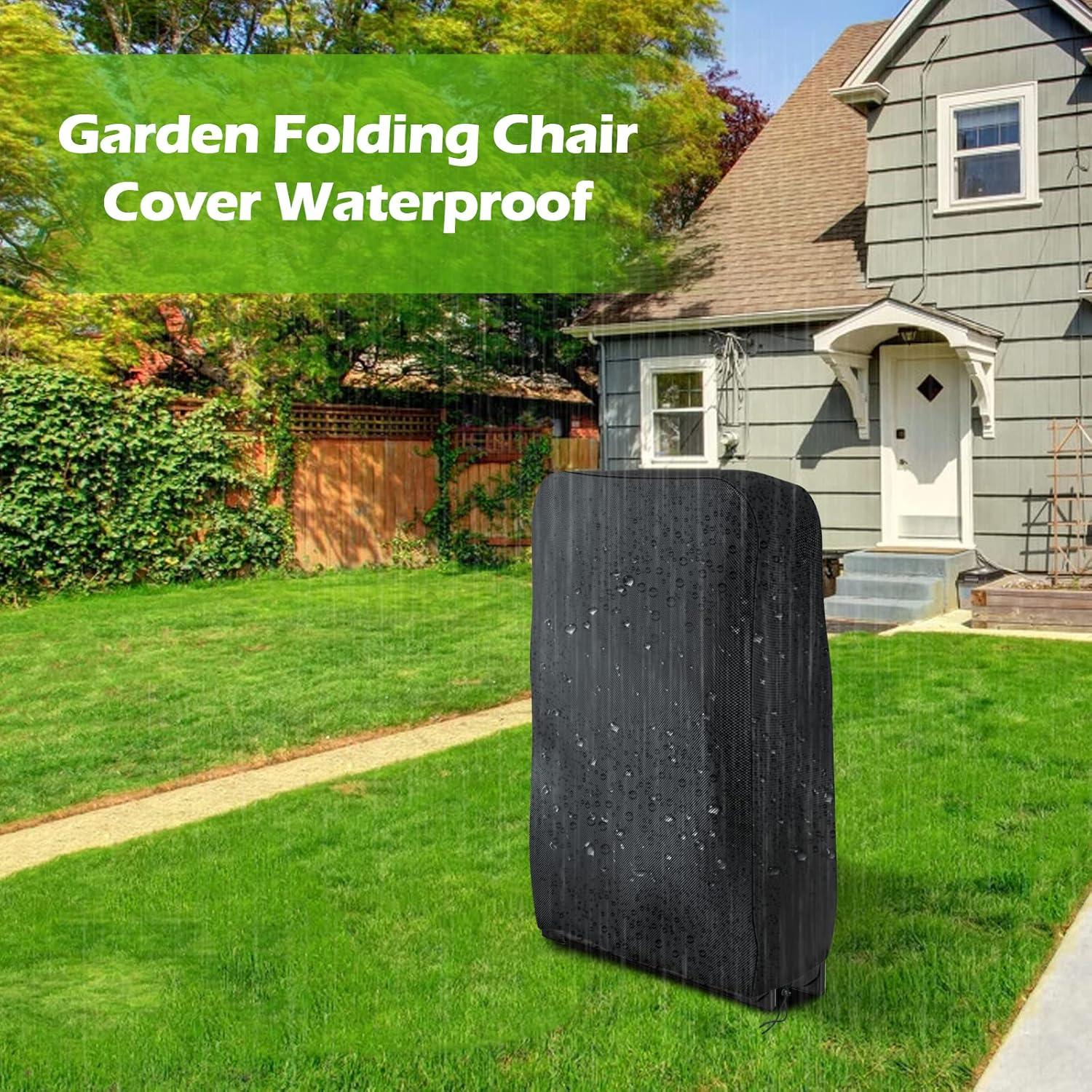 Garten Liegestuhl Abdeckung 300D Oxford wasserdicht, Schutzhülle Klappstuhl