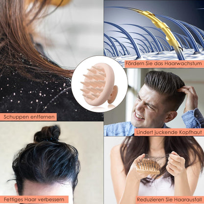 Massagebürste Silikon Shampoo Bürste Kopfhaut Peeling Schuppen Wachstum