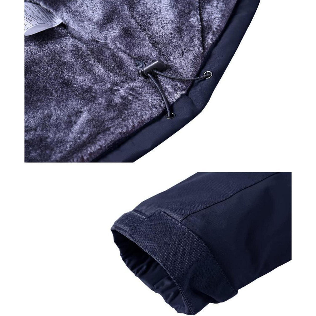 Herren Winterjacke Wasserdicht Warm Gefüttert Skijacke Dunkelblau