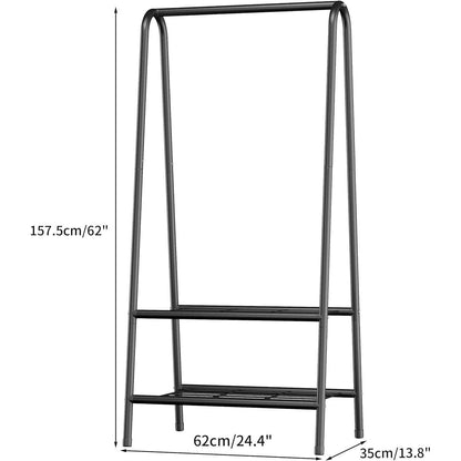 JOISCOPE Kleiderständer mit 2-lagigem Regal, A-förmige