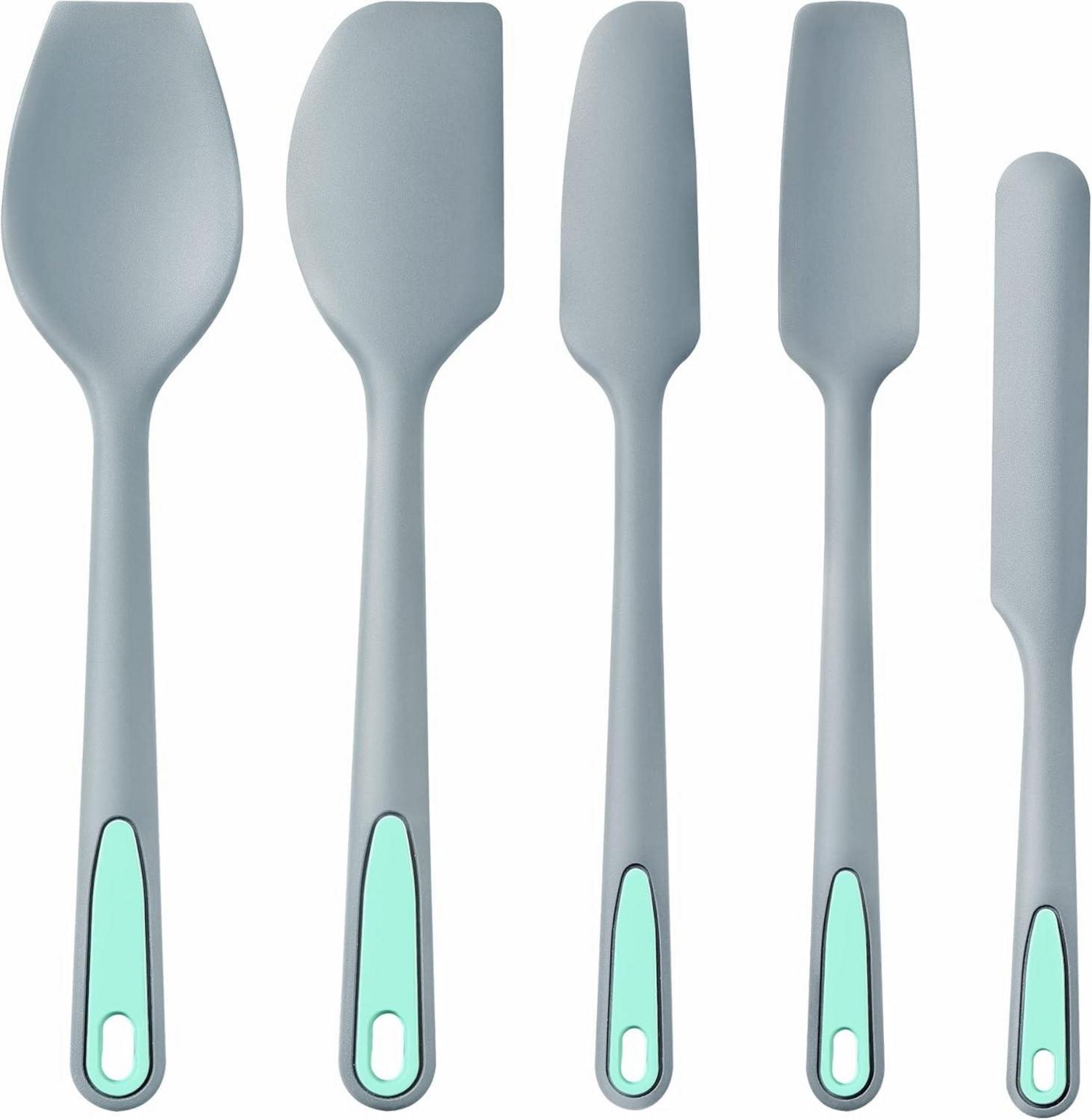 5-Piece Heat-Resistant Silicone Spatula Set for Baking & Cooking