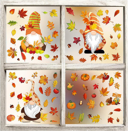 Thanksgiving Herbstdeko Fenster Aufkleber Set