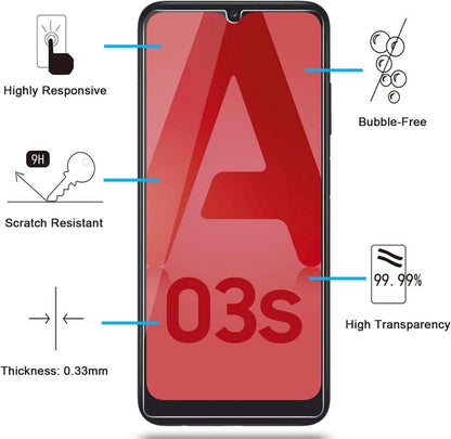 Panzer Schutz Glas, Samsung Galaxy A03/A03s/A02s, 3 Stück