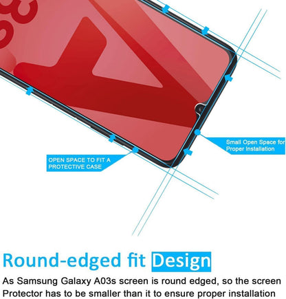 Panzer Schutz Glas Samsung Galaxy A03 A03s A02s 3 Stück 9H Härte