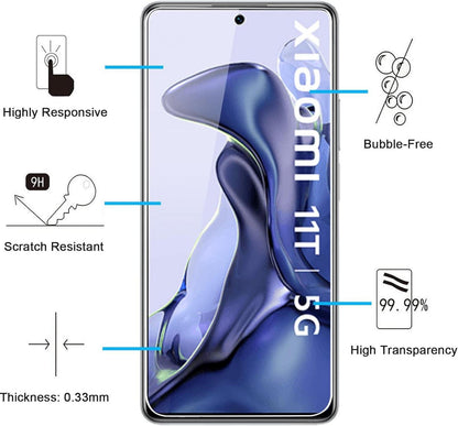 Panzer Schutz Glas Xiaomi 11T 5G/ Pro 5G, 3er Set, 9H