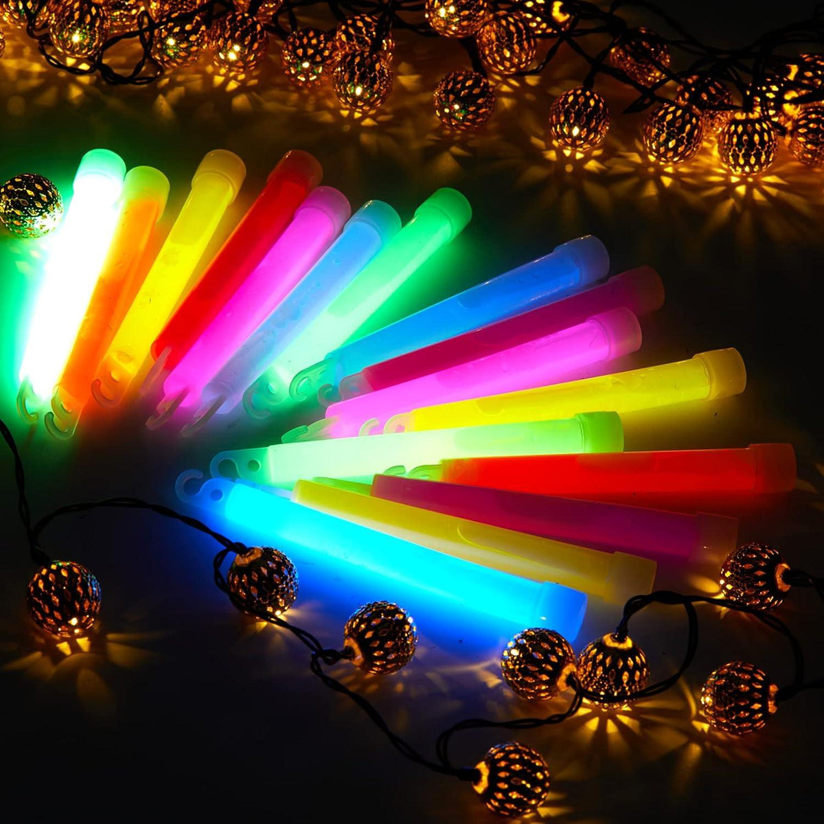 25 Power Knicklichter Jumbo Leuchtstäbchen Party Festival Outdoor