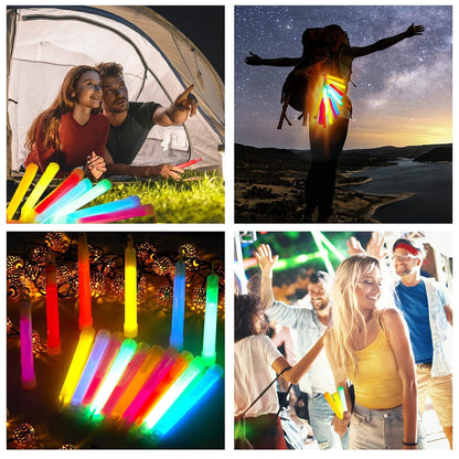25 Leuchtstäbe Glowsticks 150x15 mm Knicklichter Bulk Umhängen
