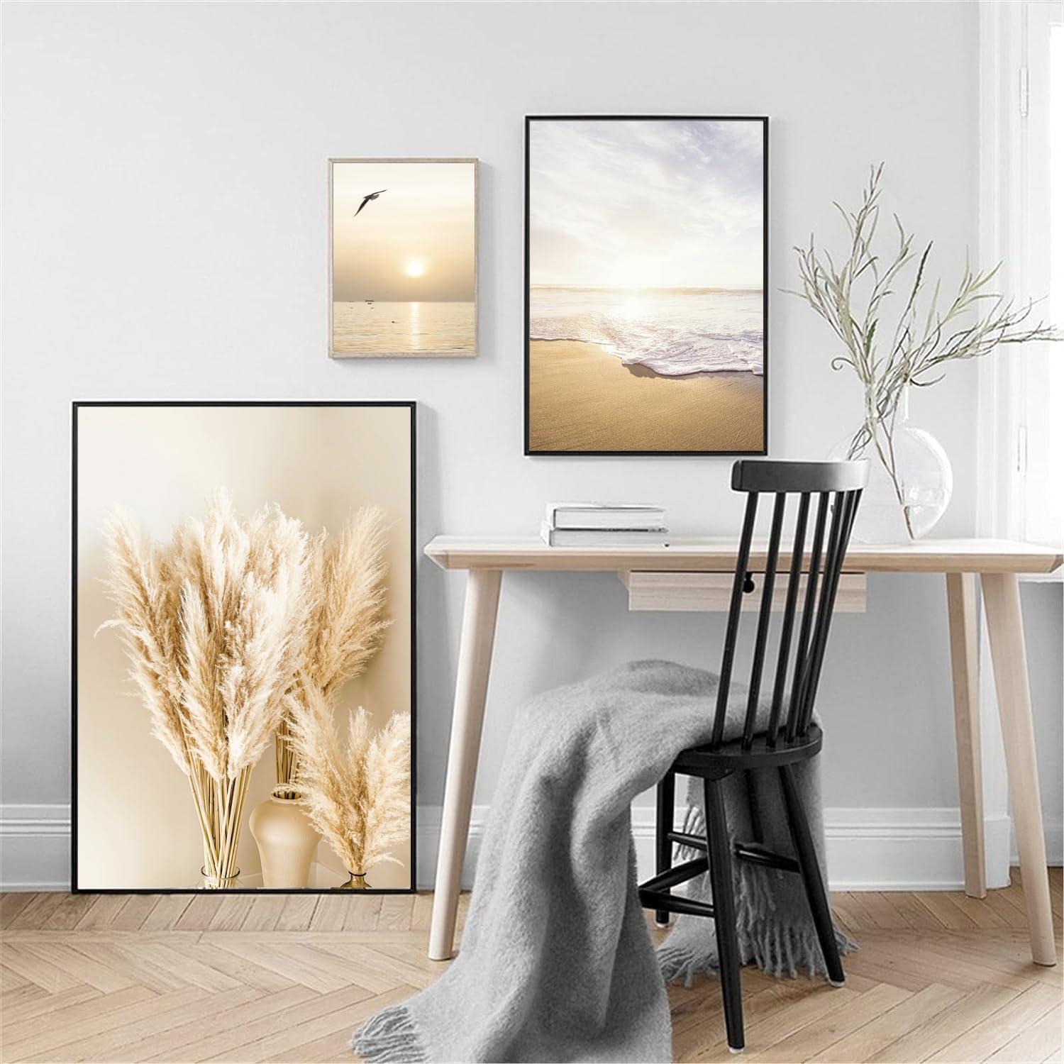 3er Poster Set Wohnzimmer Sonnenuntergang Strand Wandbilder