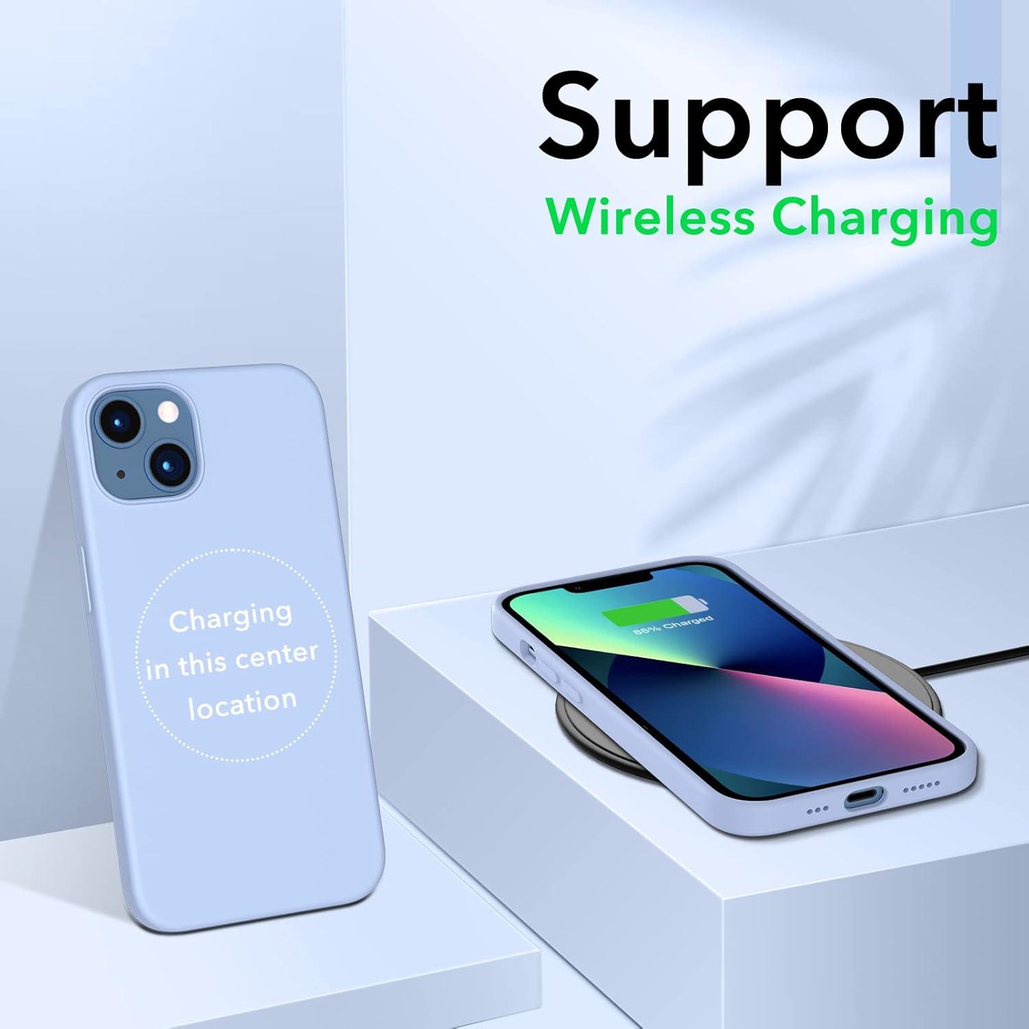 iPhone 13 Silikon Case Hülle Ultra Dünn Vollständiger Schutz Flüssig Silikon 6,1