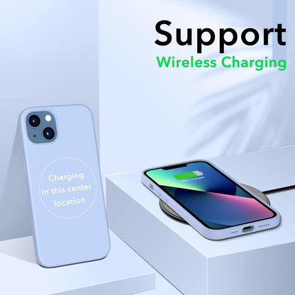 iPhone 13 Silikon Case Hülle Ultra Dünn Vollständiger Schutz Flüssig Silikon 6,1