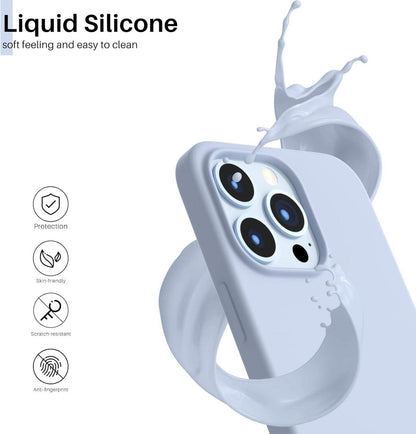 iPhone 13 Pro Silikon Case Ultra Dünn Voller Schutz Flüssig Silikon