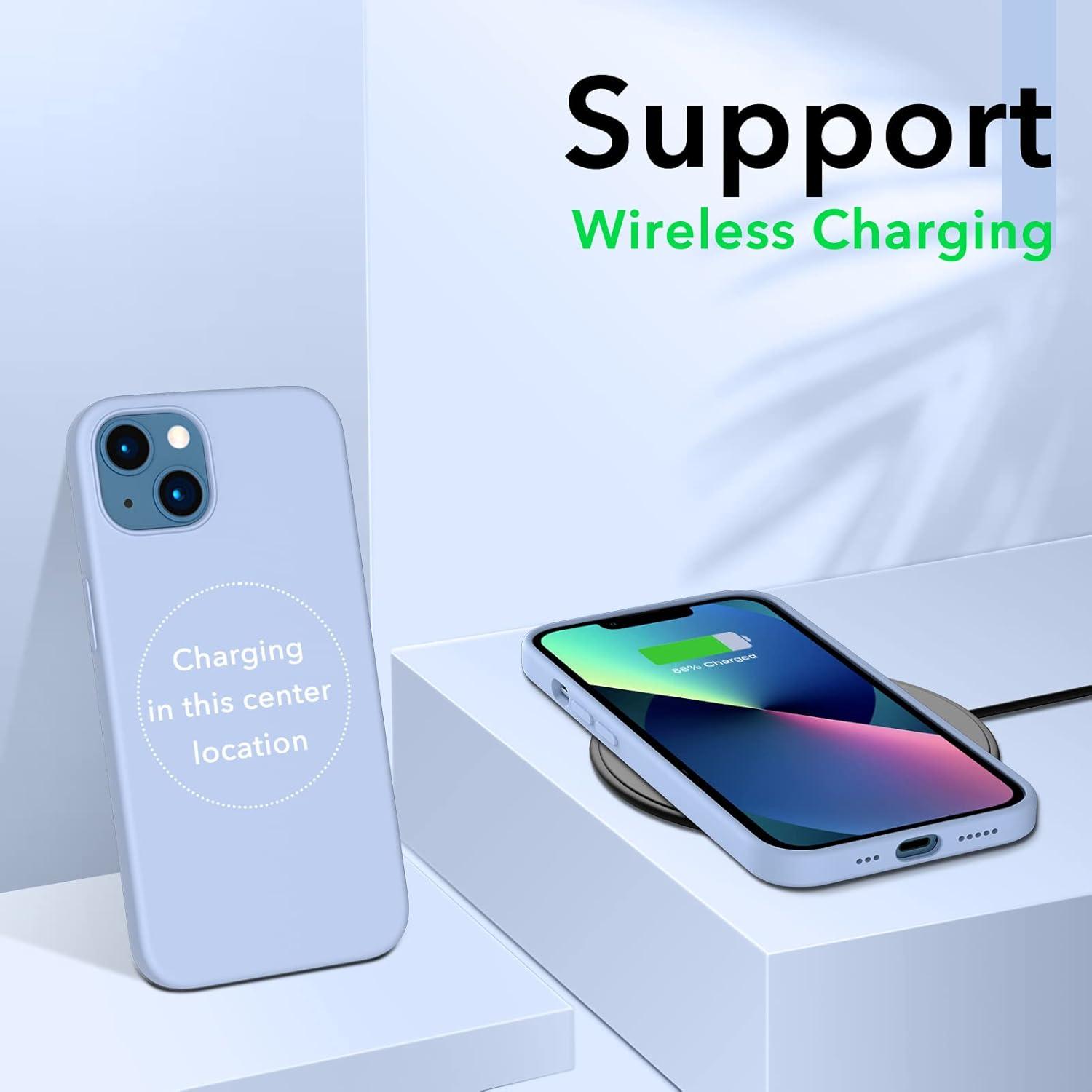 iPhone 13 6,1 Silikon Case Flüssig Silikon Hülle Voller Schutz Sierrablau