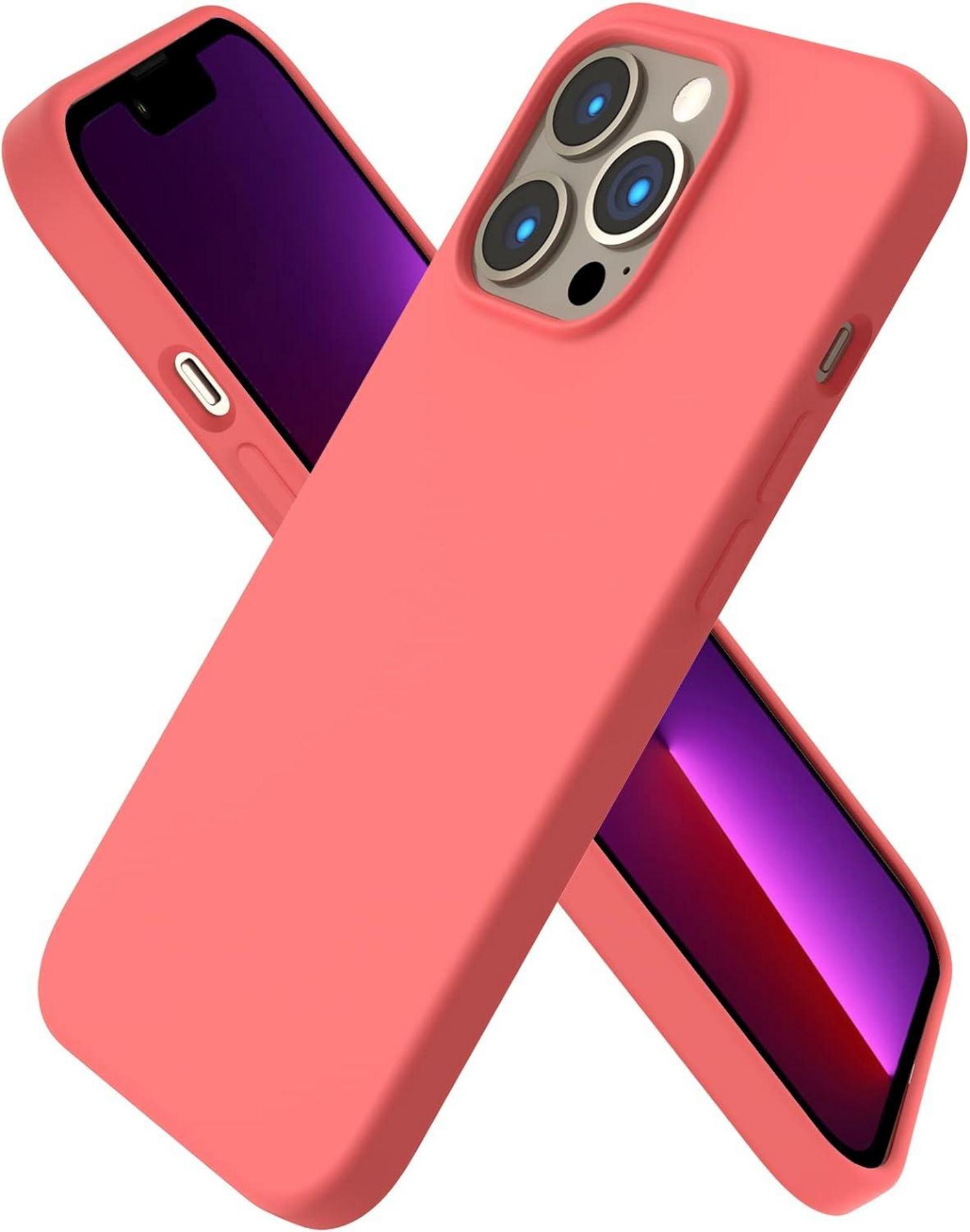 iPhone 13 Pro Silikon Case Ultra Dünn Flüssig Silikon Handyhülle Pink