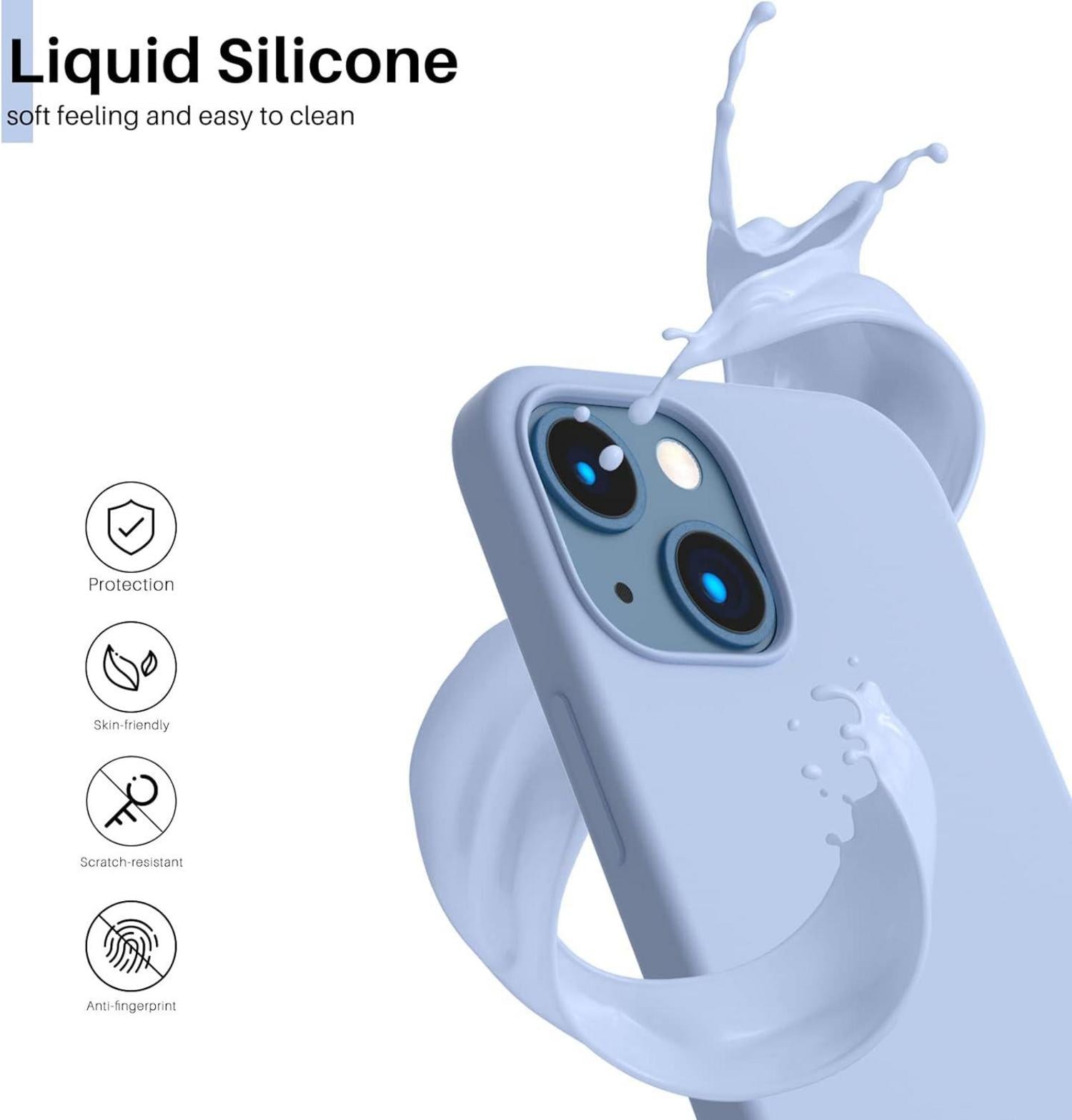 iPhone 13 Mini Silikon Case Ultra Dünn Flüssig Silikon Schutz