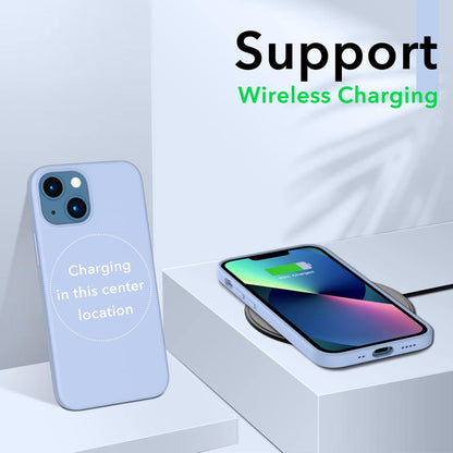 iPhone 13 Mini 5,4 Silikon Hülle Ultra Dünn Flüssig Silikon Schutz Blau