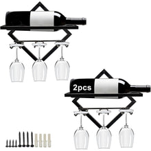 Weinflaschenhalter Weinglashalter 2x Wandmontage Weinregal