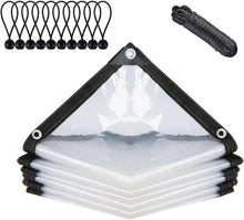 Wasserdichte transparente Plane mit Ösen, Abdeckplane 2x1m