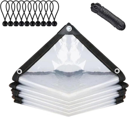 Wasserdichte transparente Plane mit Ösen, Abdeckplane 2x1m