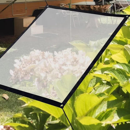 Transparente Abdeckplane 2x6m wasserdicht mit Ösen und Seil