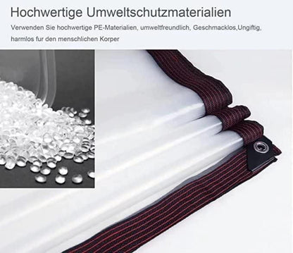 Transparente Plane mit Ösen 2x2m - Wasserdicht, durchsichtig, robust