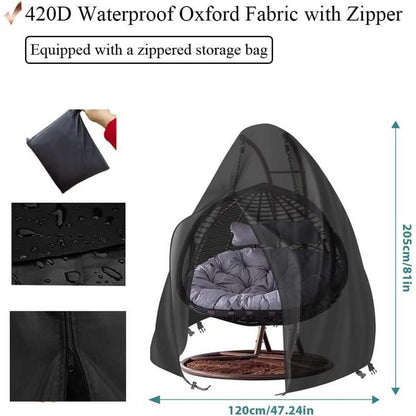 Hängesessel Abdeckung Ø120 x H190cm – Wasserdicht & Winterfest